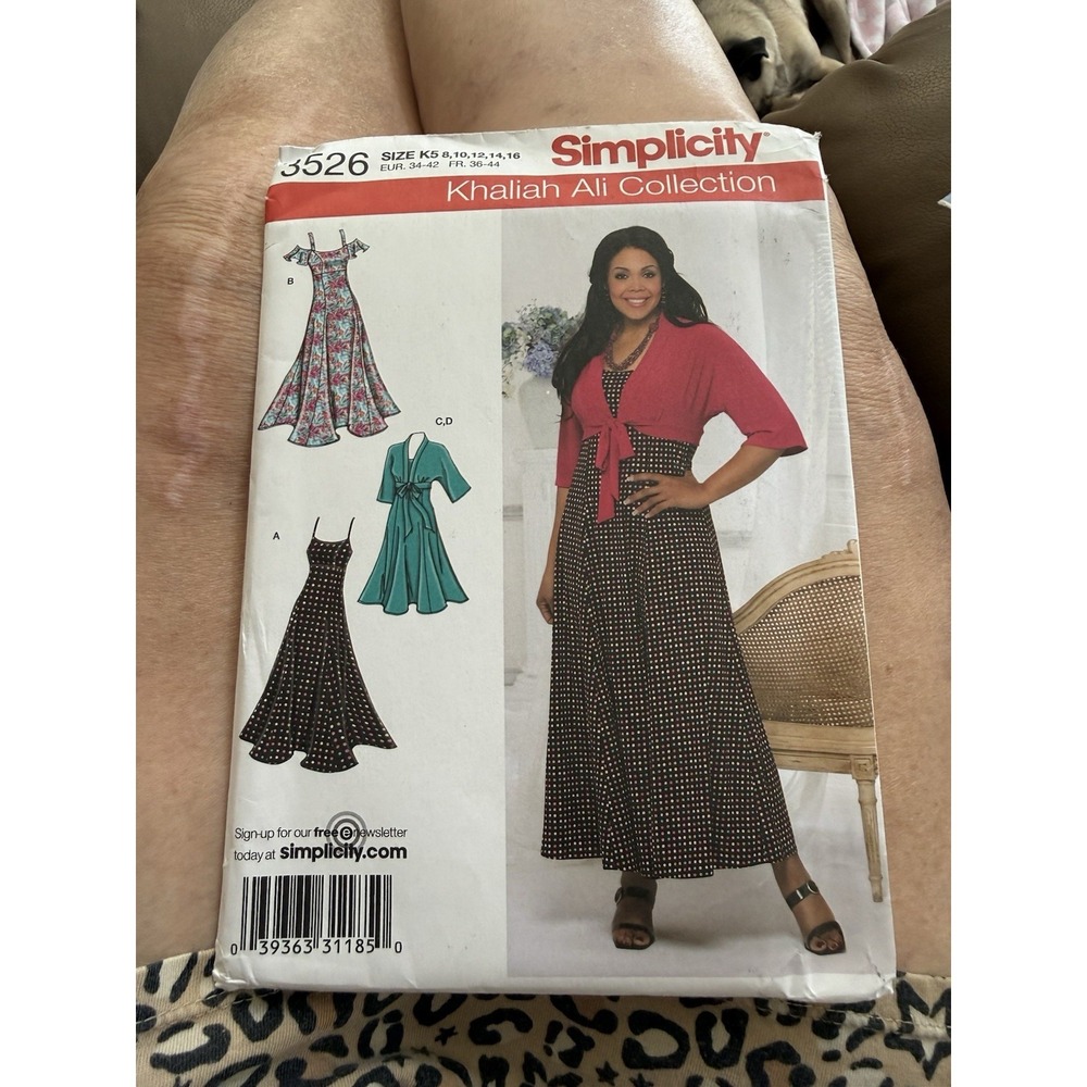 Simplicity Sewing Pattern 3526 Dress & Kimono Top Size 8 10 12 14 16 -uncut, FF